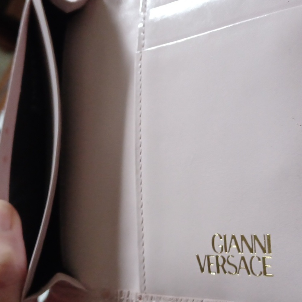 Gianni Versace Genuine Ostrich Blush Pink Card Wallet - Picture 6 of 7